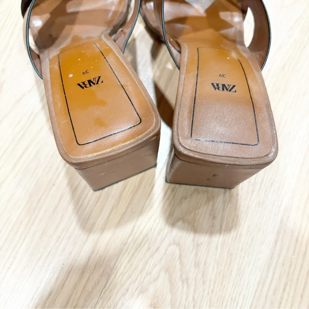 Zara Elegant Brown Women's‎ Sandals - Picture 5 of 8